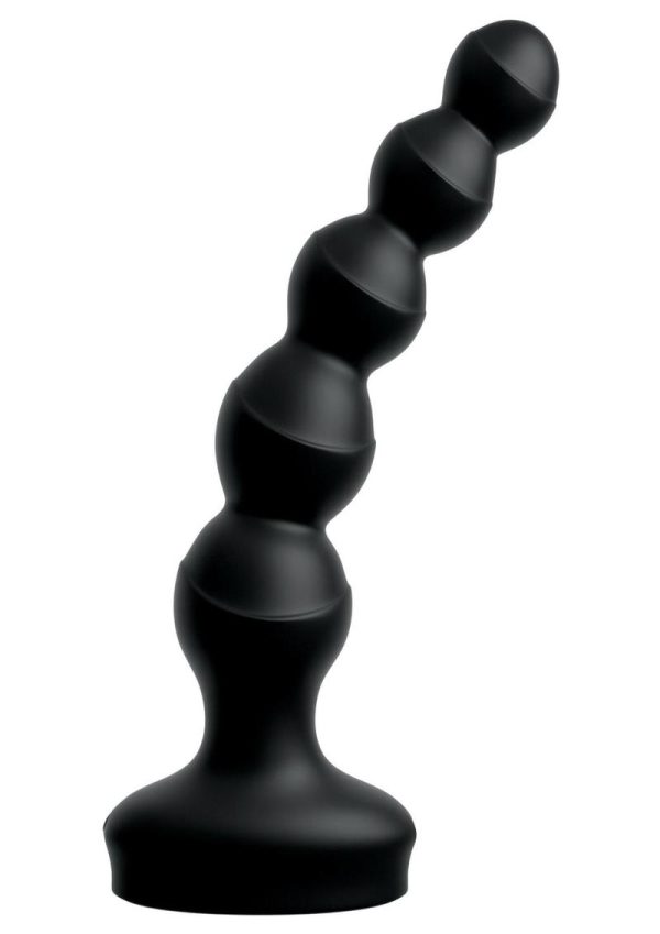 3Some Wall Banger Silicone Rechargeable Remote Control Anal Beads - Black - Image 3