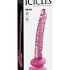 Icicles No 86 Glass Wand With Bendable Silicone Suction Cup - Pink - Image 2