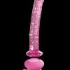 Icicles No. 86 Glass Wand with Bendable Silicone Suction Cup - Pink