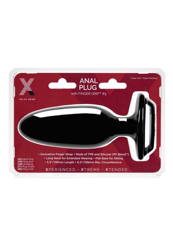The Xplay Finger Grip Plug 3L - Black - Image 2