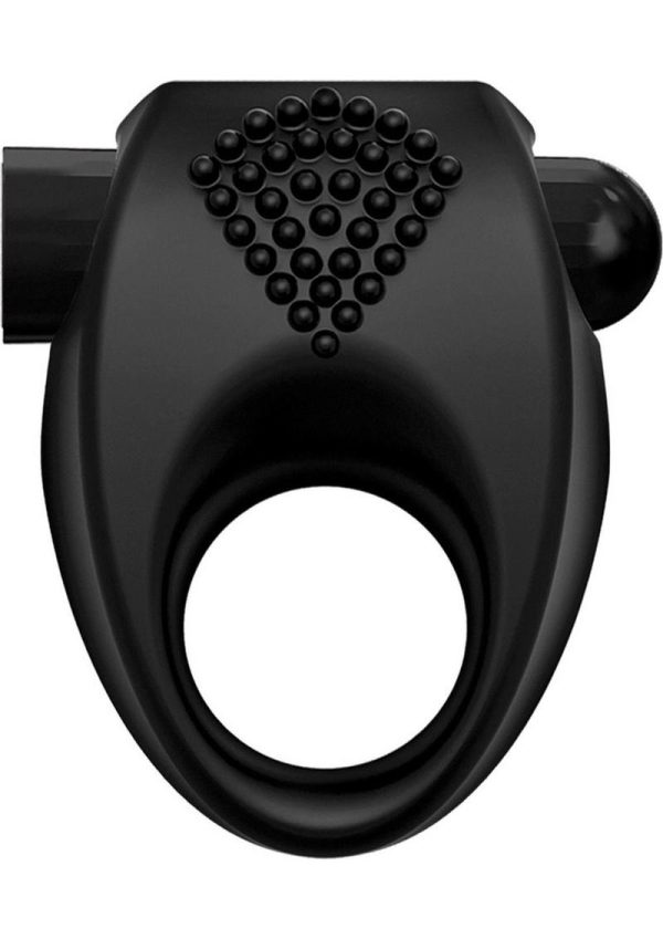 Decadence Ring Man Silicone Vibrating Cock Ring - Black