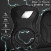 Decadence Shafter Shock Silicone Electro Shock Cock Ring with Remote Control - Black - Image 2