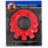 Cock-Lug Silicone Lugged Cock Ring - Red - Image 2
