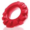 Cock-Lug Silicone Lugged Cock Ring - Red - Image 4