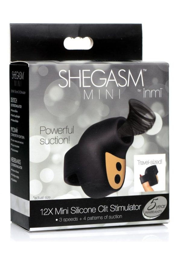 Inmi Shegasm Mini Silicone Rechargeable Clitoral Stimulator - Black - Image 2