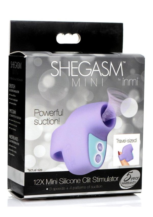 Inmi Shegasm Mini Silicone Rechargeable Clitoral Stimulator - Purple - Image 2