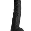 Master Cock Hung Harry Dildo with Balls 11.75in - Black