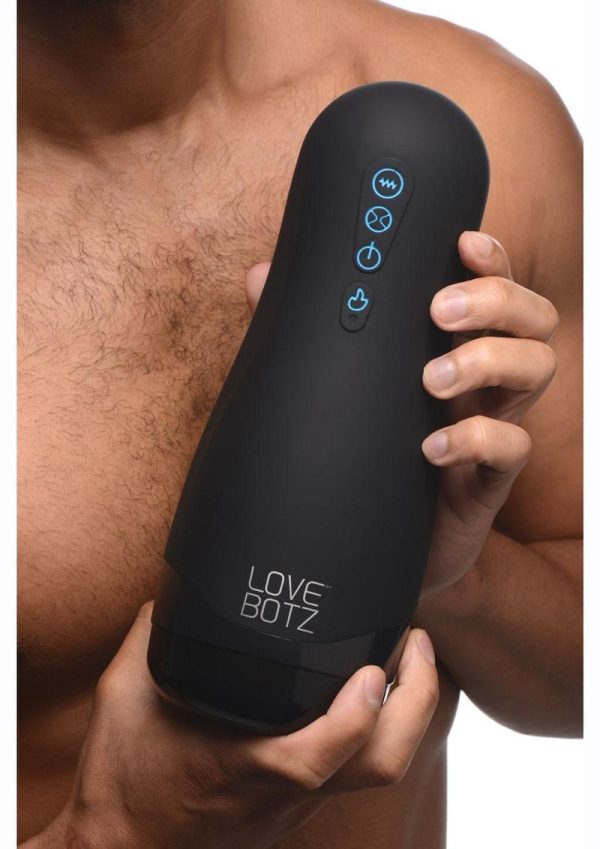 LoveBotz Handheld Milker Rechargeable 15X Sucking Masturbator - Black - Image 4
