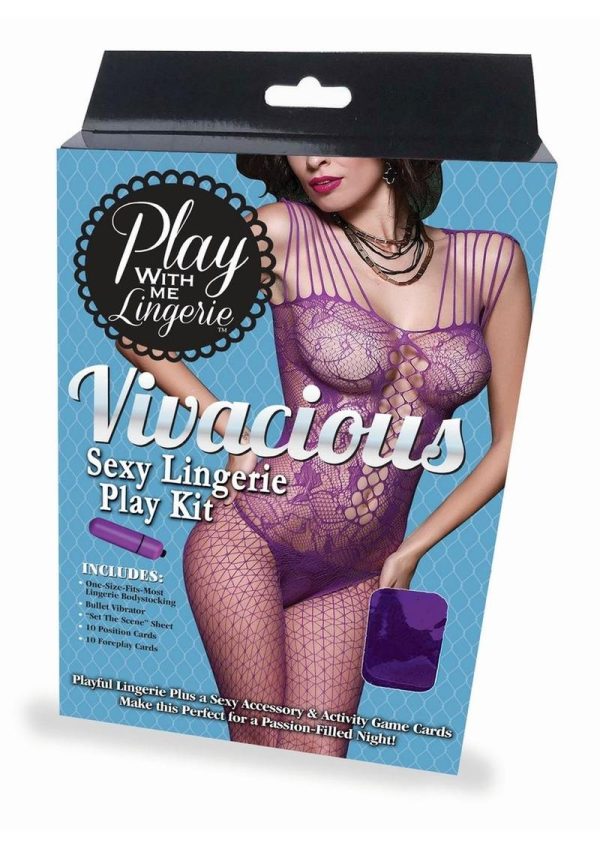 Play with Me Lingerie Vivacious Sexy Lingerie Play Kit - Purple/Blue - Image 2