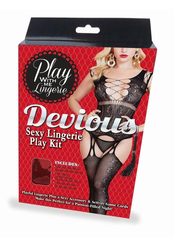 Play with Me Lingerie Devious Sexy Lingerie Play Kit - Black/Red - Image 2