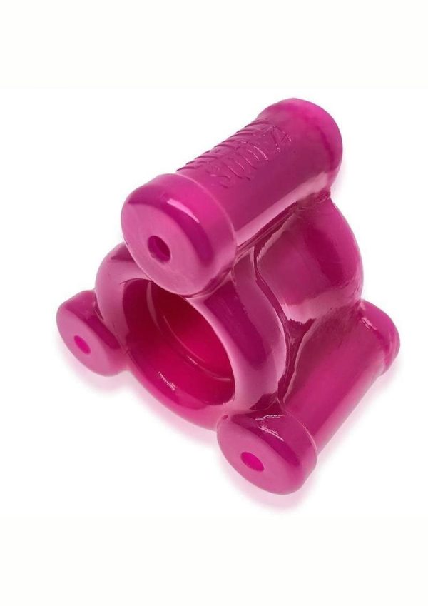 Oxballs Heavy Squeeze Ballstretcher with Stainless Steel Weights - Hot Pink - Image 3