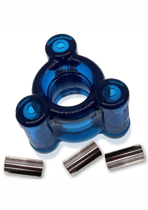 Oxballs Heavy Squeeze Ballstretcher with Stainless Steel Weights - Space Blue