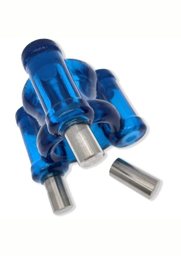 Oxballs Heavy Squeeze Ballstretcher with Stainless Steel Weights - Space Blue - Image 3