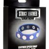 Cock Gear Leather Speed Snap Cock Ring - Blue - Image 2