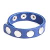 Cock Gear Leather Speed Snap Cock Ring - Blue