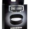 Cock Gear Velcro Leather Cock Ring - Black - Image 2