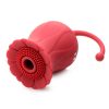 Inmi Bloomgasm Royalty Rose Rechargeable Silicone Textured Suction Clit Stimulator - Red - Image 3