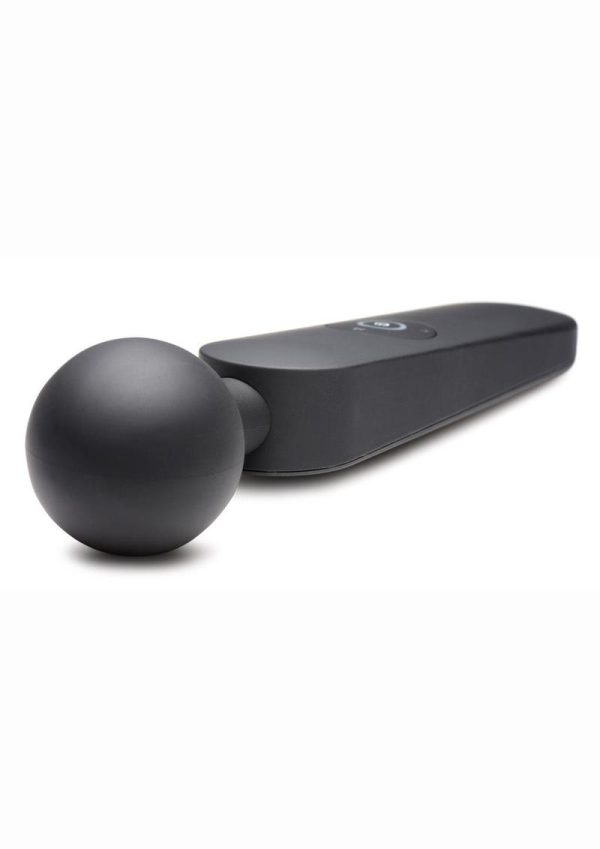 Master Series Thunder Wand 72X Rechargeable Silicone Heating Wand Massager - Black - Image 3