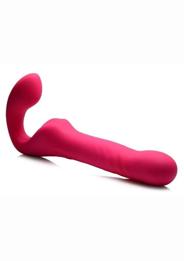 Strap U Mighty-Thrust Thrusting andamp; Vibrating Strapless Strap-On with Remote Control - Pink - Image 3