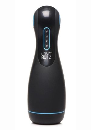 LoveBotz Auto Milker Extreme Rechargeable 16X Sucking Masturbator - Black/Blue