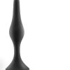 Anal Adventures Platinum Silicone Beginner Plug - Small - Black
