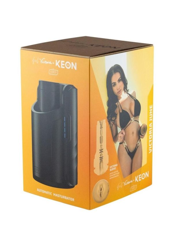 Kiiroo Keon and Feel Victoria Interactive Masturbator Combo Set - Pussy - Black/Vanilla - Image 2