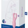 Satisfyer Threesome 4 Rechargeable Silicone Vibrator - Pink - Image 2