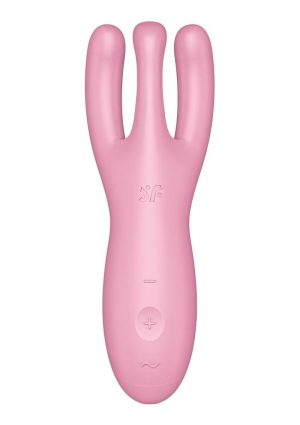 Satisfyer Threesome 4 Rechargeable Silicone Vibrator - Pink