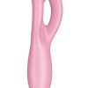 Satisfyer Threesome 4 Rechargeable Silicone Vibrator - Pink - Image 3