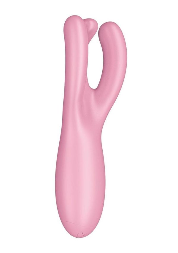 Satisfyer Threesome 4 Rechargeable Silicone Vibrator - Pink - Image 3