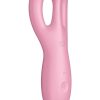 Satisfyer Threesome 4 Rechargeable Silicone Vibrator - Pink - Image 4