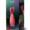 OVO Ner Clitoral Silicone Rechargeable Vibrator - Red/Orange - Image 2
