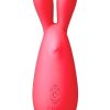 OVO Ner Clitoral Silicone Rechargeable Vibrator - Red/Orange