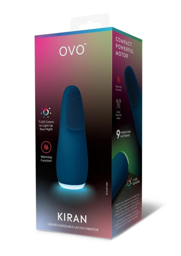 OVO Kiran Layon Rechargeable Silicone Vibrator - Blue - Image 2