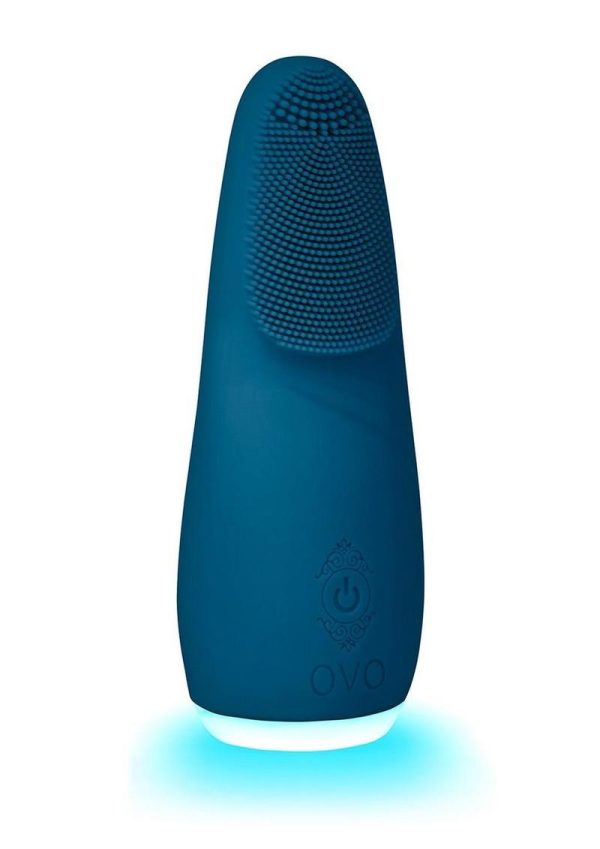 OVO Kiran Layon Rechargeable Silicone Vibrator - Blue - Image 3