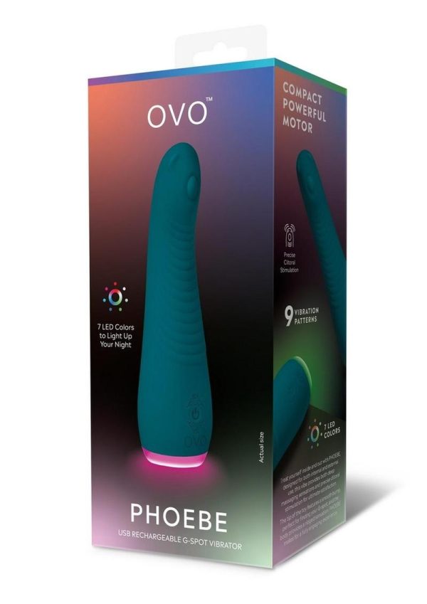 OVO Pheobe G-Spot Rechargeable Silicone Vibrator - Blue - Image 2