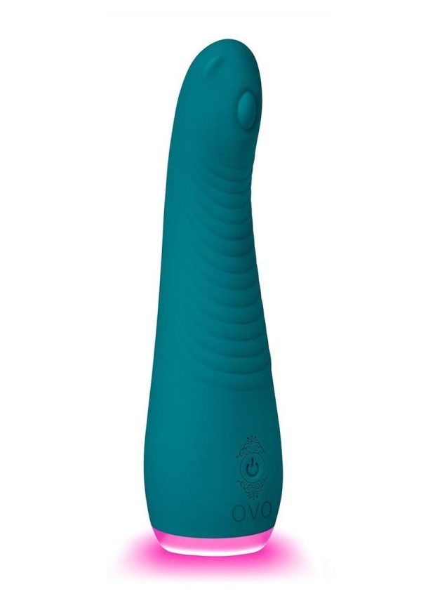 OVO Pheobe G-Spot Rechargeable Silicone Vibrator - Blue - Image 3