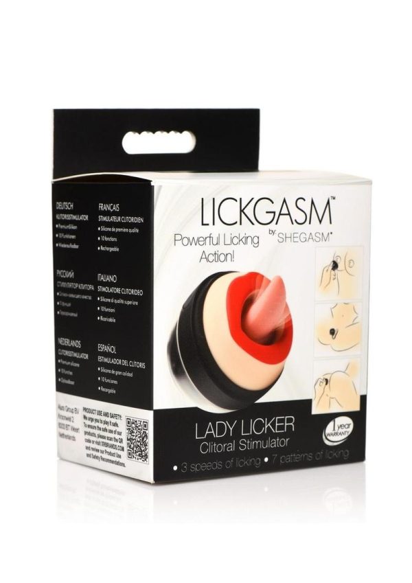 Lickgasms Lady Licker 10X Rechargeable Silicone Clitoral Stimulator - Black/Vanilla - Image 2