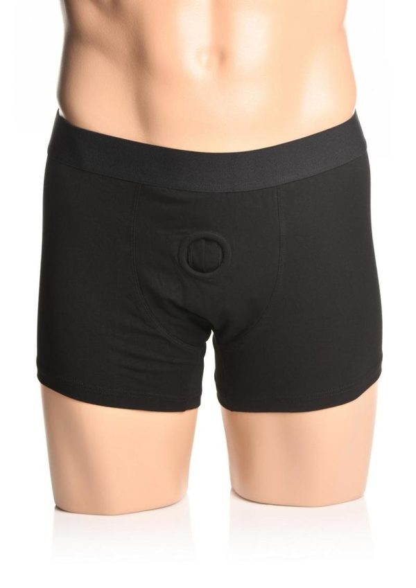 Strap U Armor Mens Boxer Harness with O-Ring - Medium/Large - Black - Image 3