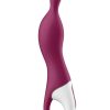 Satisfyer A-Mazing 1 Silicone Vibrating Stimulator - Berry - Image 3