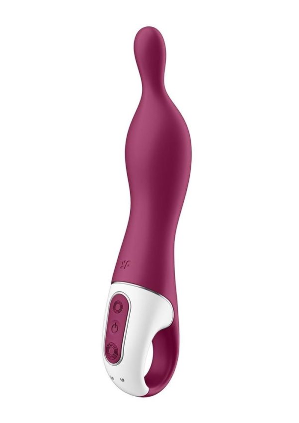 Satisfyer A-Mazing 1 Silicone Vibrating Stimulator - Berry - Image 4