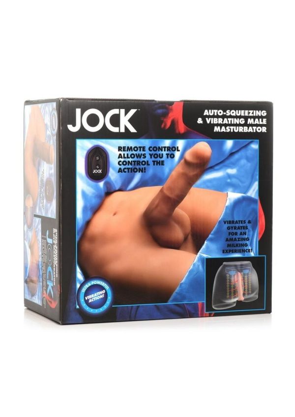 JOCK Vibrating and Squeezing Male Masturbator with Posable Dildo - Vanilla - Image 2