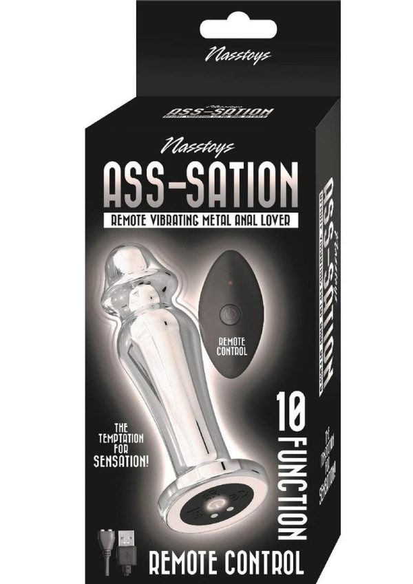 Ass-Sation Remote Control Rechargeable Vibrating Metal Anal Lover - Silver - Image 2