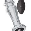 Ass-Sation Rechargeable Vibrating Metal Anal Lover with Remote Control - Silver