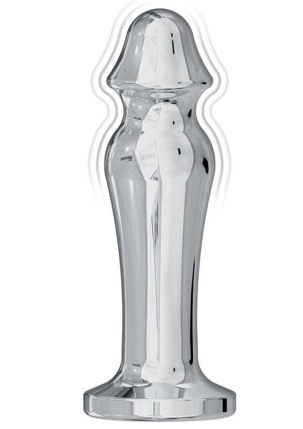 Ass-Sation Remote Control Rechargeable Vibrating Metal Anal Lover - Silver - Image 3