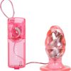 Tush Trainer Vibrating Butt Plug with Wired Remote Control - Pink