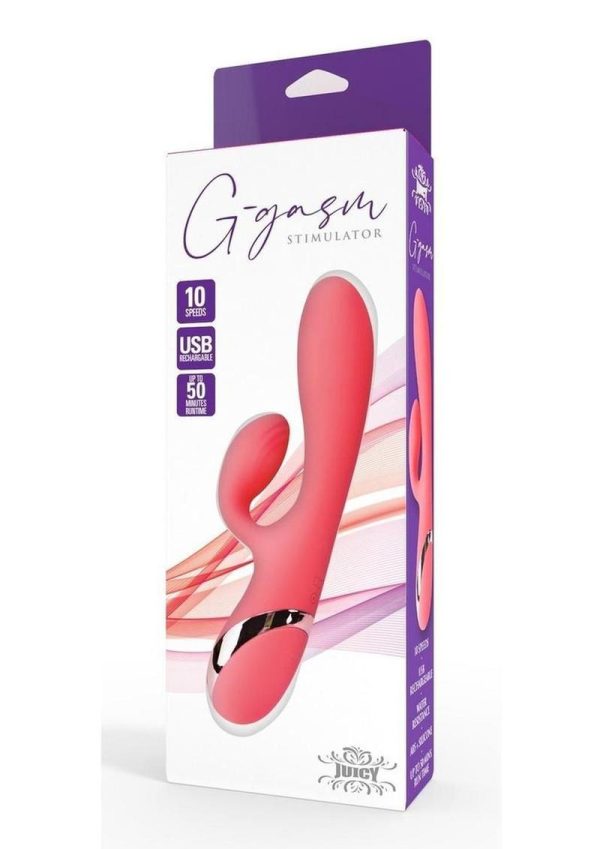 Juicy G-Gasm Stimulator Rechargeable Rabbit Vibrator - Orange - Image 2