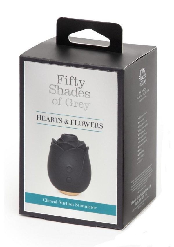 Fifty Shades of Grey Black Rose Rechargeable Silicone Clitoral Stimulator - Black - Image 2