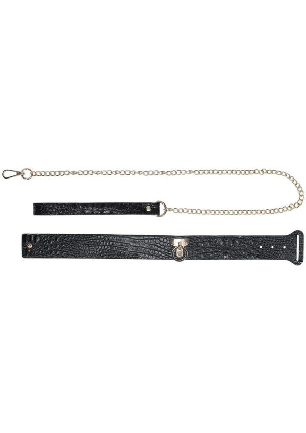 Ouch! Rome Collection Collar with Leash - Black - Image 3