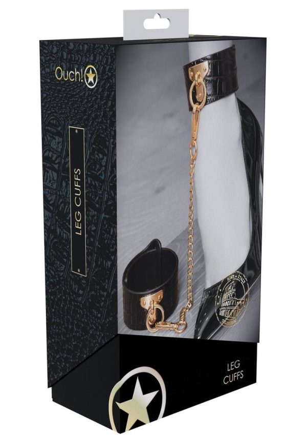 Ouch! Rome Collection Leg Cuffs - Black - Image 2